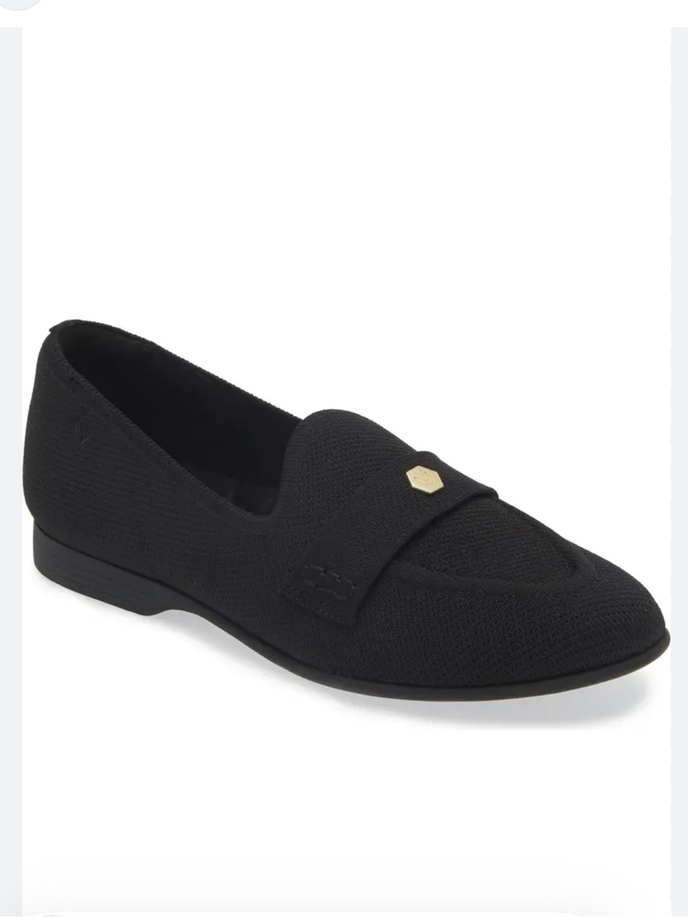 VIVAIA Eloise Almond Toe Knit Penny Loafer Black Size 41.5 / 10 NEW